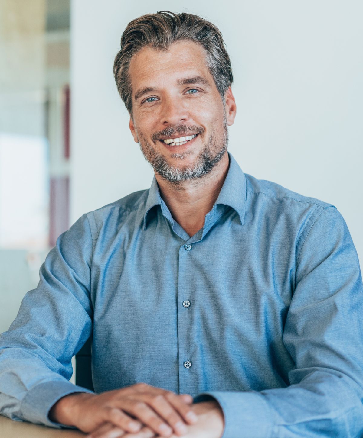 Laser Hair Removal for Men model with blue eyes