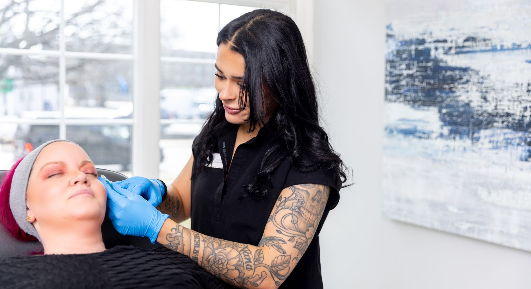 Franklin Botox provider with a patient